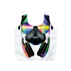 Dj Pug Cool Dog Full Print Recycle Bags (s)  by alexamerch