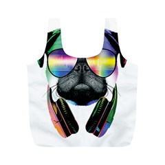 Dj Pug Cool Dog Full Print Recycle Bags (m)  by alexamerch