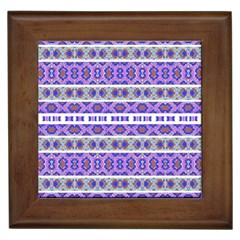 Vintage Striped Ornate Pattern Framed Tiles by dflcprints