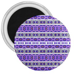 Vintage Striped Ornate Pattern 3  Magnets by dflcprints