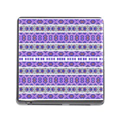 Vintage Striped Ornate Pattern Memory Card Reader (square) by dflcprints