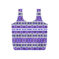 Vintage Striped Ornate Pattern Full Print Recycle Bags (s)  by dflcprints