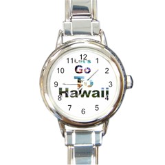 Hawaii Round Italian Charm Watch by Howtobead