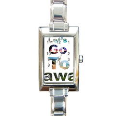 Hawaii Rectangle Italian Charm Watch by Howtobead