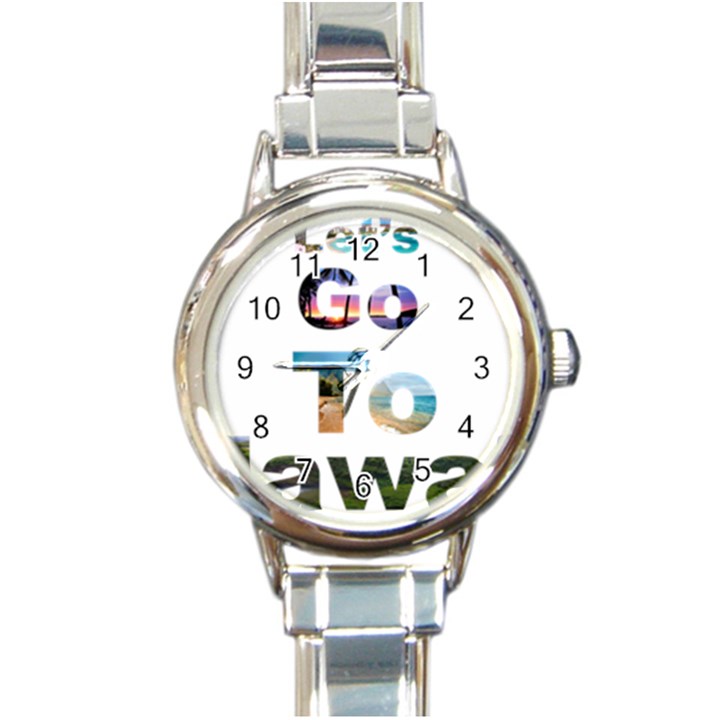 Hawaii Round Italian Charm Watch