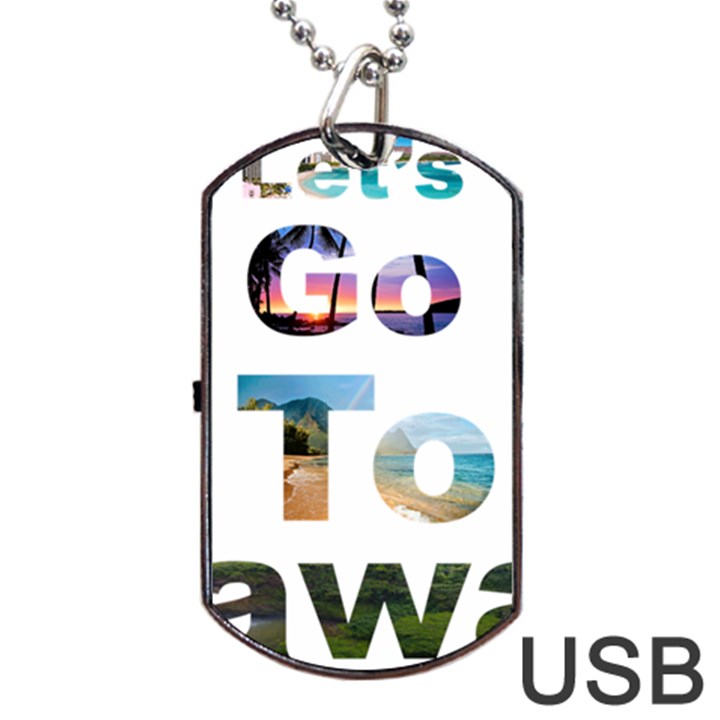 Hawaii Dog Tag USB Flash (Two Sides)