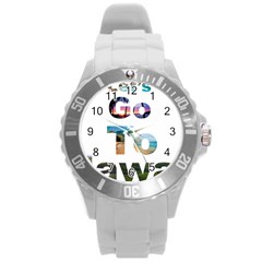 Hawaii Round Plastic Sport Watch (l) by Howtobead