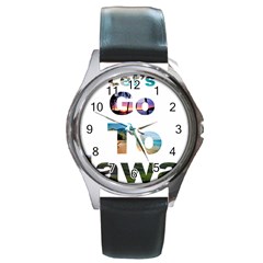 Hawaii Round Metal Watch