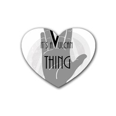 It s A Vulcan Thing Heart Coaster (4 Pack)  by Howtobead