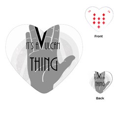 It s A Vulcan Thing Playing Cards (heart)  by Howtobead