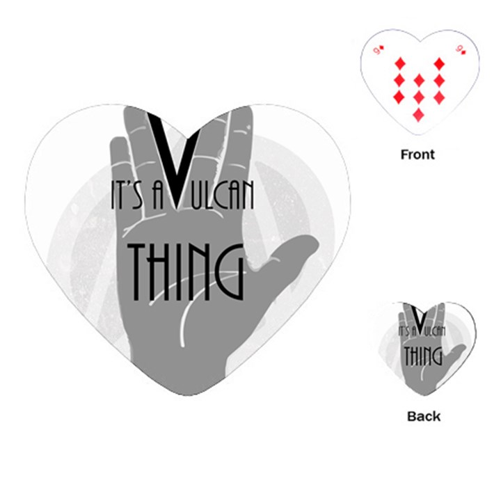 It s A Vulcan Thing Playing Cards (Heart) 