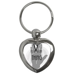 It s A Vulcan Thing Key Chains (heart)  by Howtobead