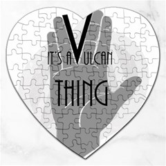 It s A Vulcan Thing Jigsaw Puzzle (heart) by Howtobead