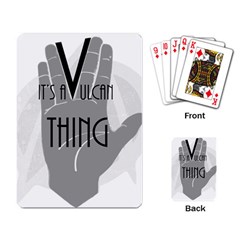 It s A Vulcan Thing Playing Card