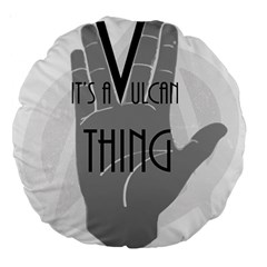 Vulcan Thing Large 18  Premium Round Cushions by Howtobead