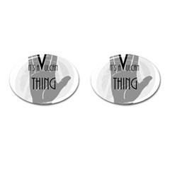 Vulcan Thing Cufflinks (oval) by Howtobead