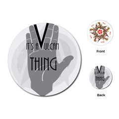 Vulcan Thing Playing Cards (round)  by Howtobead