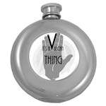 Vulcan Thing Round Hip Flask (5 oz) Front