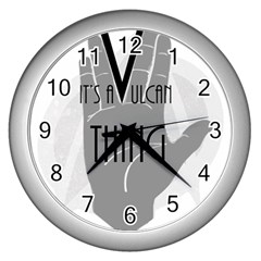 Vulcan Thing Wall Clocks (silver)  by Howtobead