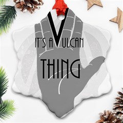 Vulcan Thing Ornament (snowflake) by Howtobead