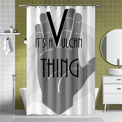 Vulcan Thing Shower Curtain 48  X 72  (small)  by Howtobead