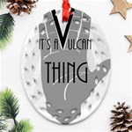 Vulcan Thing Ornament (Oval Filigree) Front