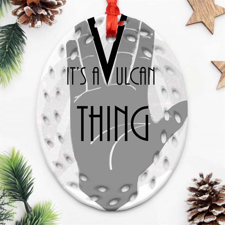 Vulcan Thing Ornament (Oval Filigree)