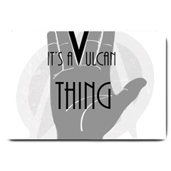 Vulcan Thing Large Doormat  by Howtobead