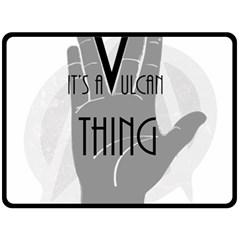 Vulcan Thing Fleece Blanket (large)  by Howtobead