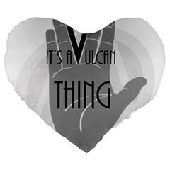 Vulcan Thing Large 19  Premium Heart Shape Cushions by Howtobead