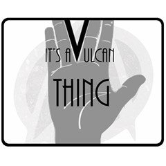 Vulcan Thing Double Sided Fleece Blanket (medium)  by Howtobead