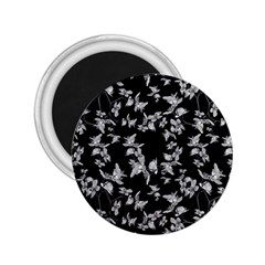 Dark Orquideas Floral Pattern Print 2.25  Magnets