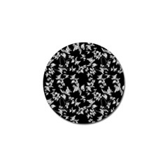 Dark Orquideas Floral Pattern Print Golf Ball Marker