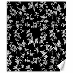 Dark Orquideas Floral Pattern Print Canvas 8  X 10  by dflcprints