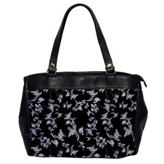 Dark Orquideas Floral Pattern Print Office Handbags