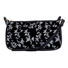 Dark Orquideas Floral Pattern Print Shoulder Clutch Bags