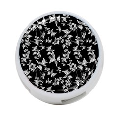 Dark Orquideas Floral Pattern Print 4-Port USB Hub (Two Sides) 