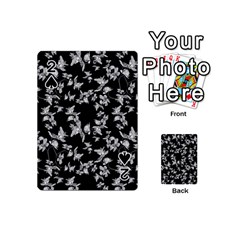 Dark Orquideas Floral Pattern Print Playing Cards 54 (Mini) 