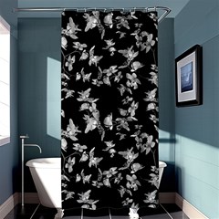 Dark Orquideas Floral Pattern Print Shower Curtain 36  x 72  (Stall) 