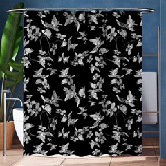 Dark Orquideas Floral Pattern Print Shower Curtain 60  x 72  (Medium) 