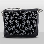 Dark Orquideas Floral Pattern Print Messenger Bags Front