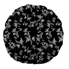 Dark Orquideas Floral Pattern Print Large 18  Premium Round Cushions