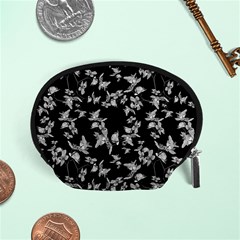 Dark Orquideas Floral Pattern Print Accessory Pouches (Small) 