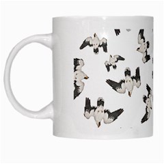 Birds Pattern Photo Collage White Mugs by dflcprints