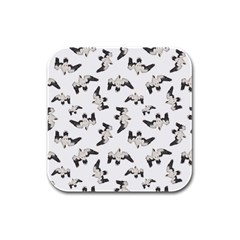 Birds Pattern Photo Collage Rubber Square Coaster (4 Pack)  by dflcprints