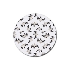 Birds Pattern Photo Collage Rubber Round Coaster (4 Pack)  by dflcprints