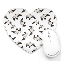 Birds Pattern Photo Collage Heart Mousepads by dflcprints