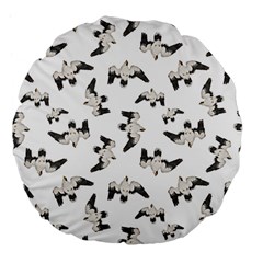 Birds Pattern Photo Collage Large 18  Premium Flano Round Cushions by dflcprints