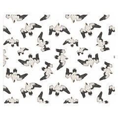 Birds Pattern Photo Collage Double Sided Flano Blanket (medium)  by dflcprints