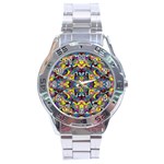 Pattern-12 Stainless Steel Analogue Watch Front